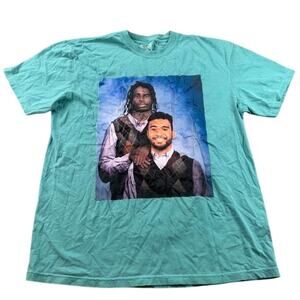 Tyreek Hill Tua Tagovailoa Miami Football Heavyweight T Shirt XL Blue Graphic‎